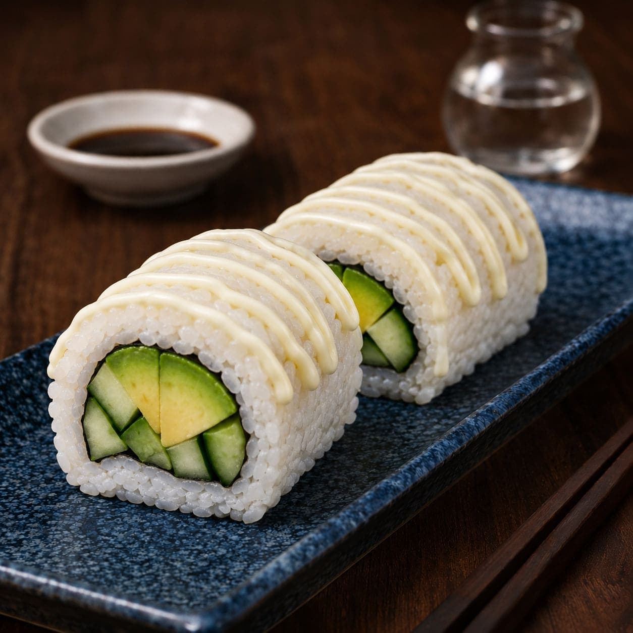 Cucumber & Avocado Uramaki from Miyora Sushi pre-order sushi menu in St Neots