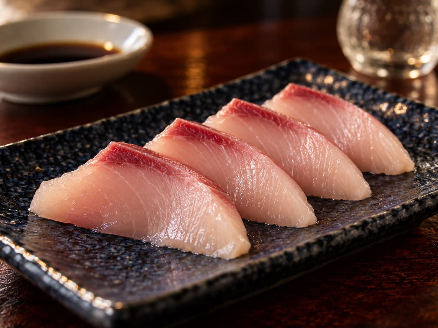 Hamachi Sashimi from Miyora Sushi pre-order sushi menu in St Neots