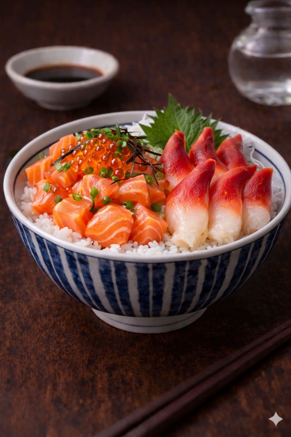 Salmon & Hokkigai Bowl from Miyora Sushi pre-order sushi menu in St Neots