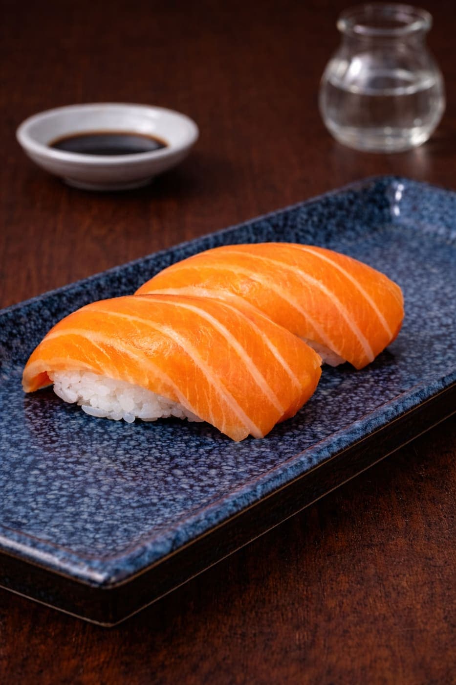 Salmon Nigiri from Miyora Sushi pre-order sushi menu in St Neots