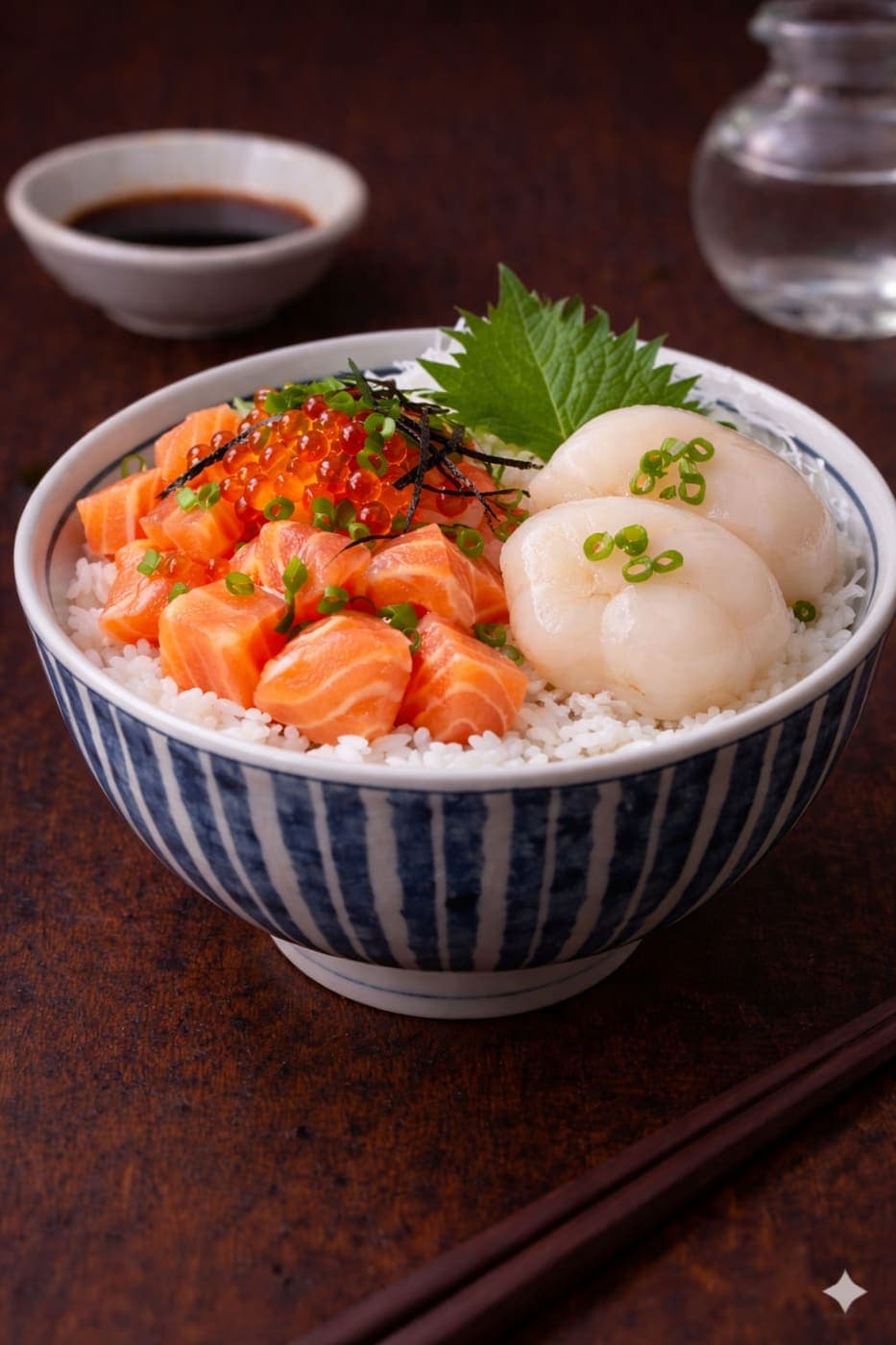 Scallop & Salmon Bowl from Miyora Sushi pre-order sushi menu in St Neots