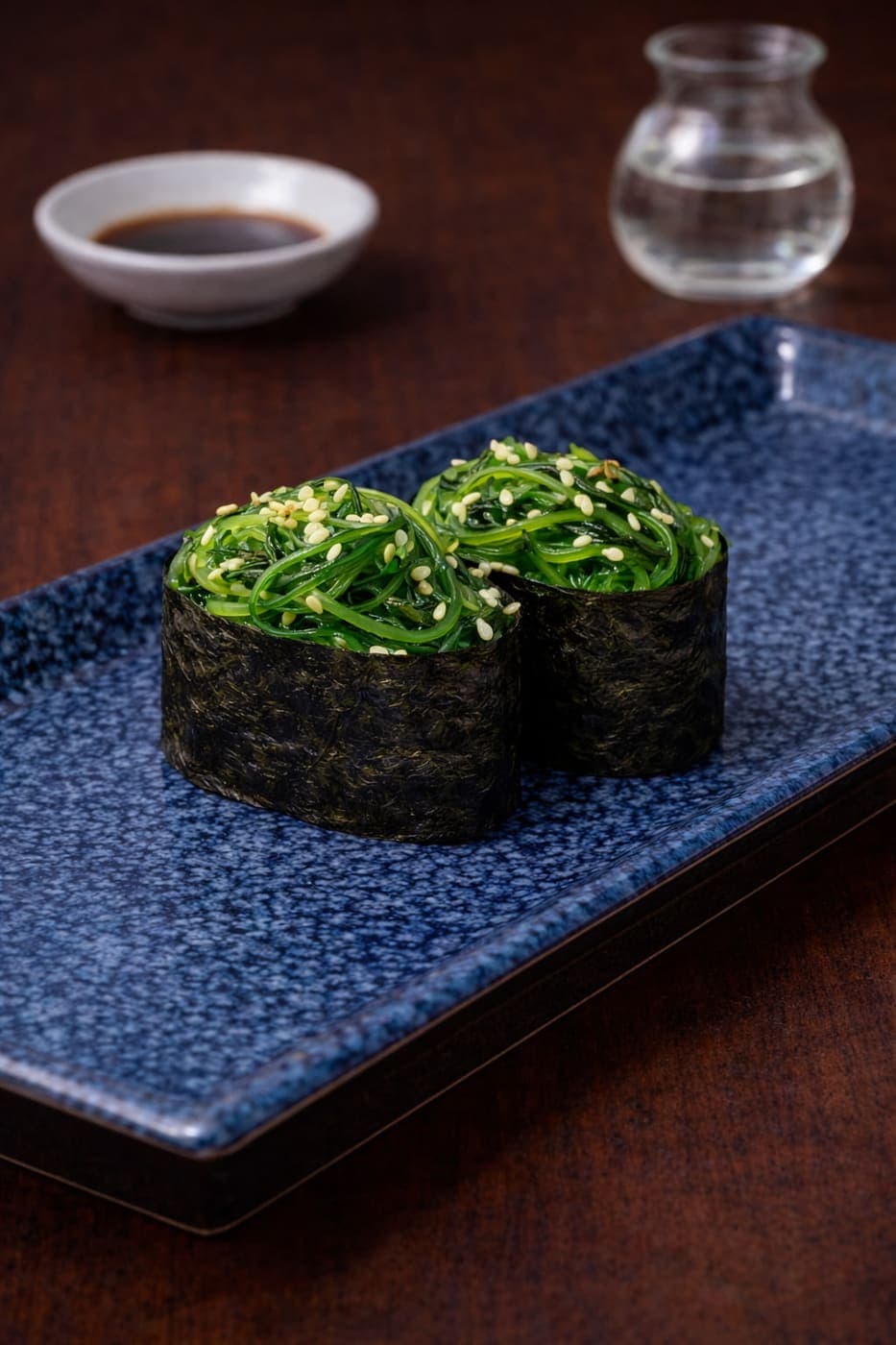 Seaweed Gunkan from Miyora Sushi pre-order sushi menu in St Neots