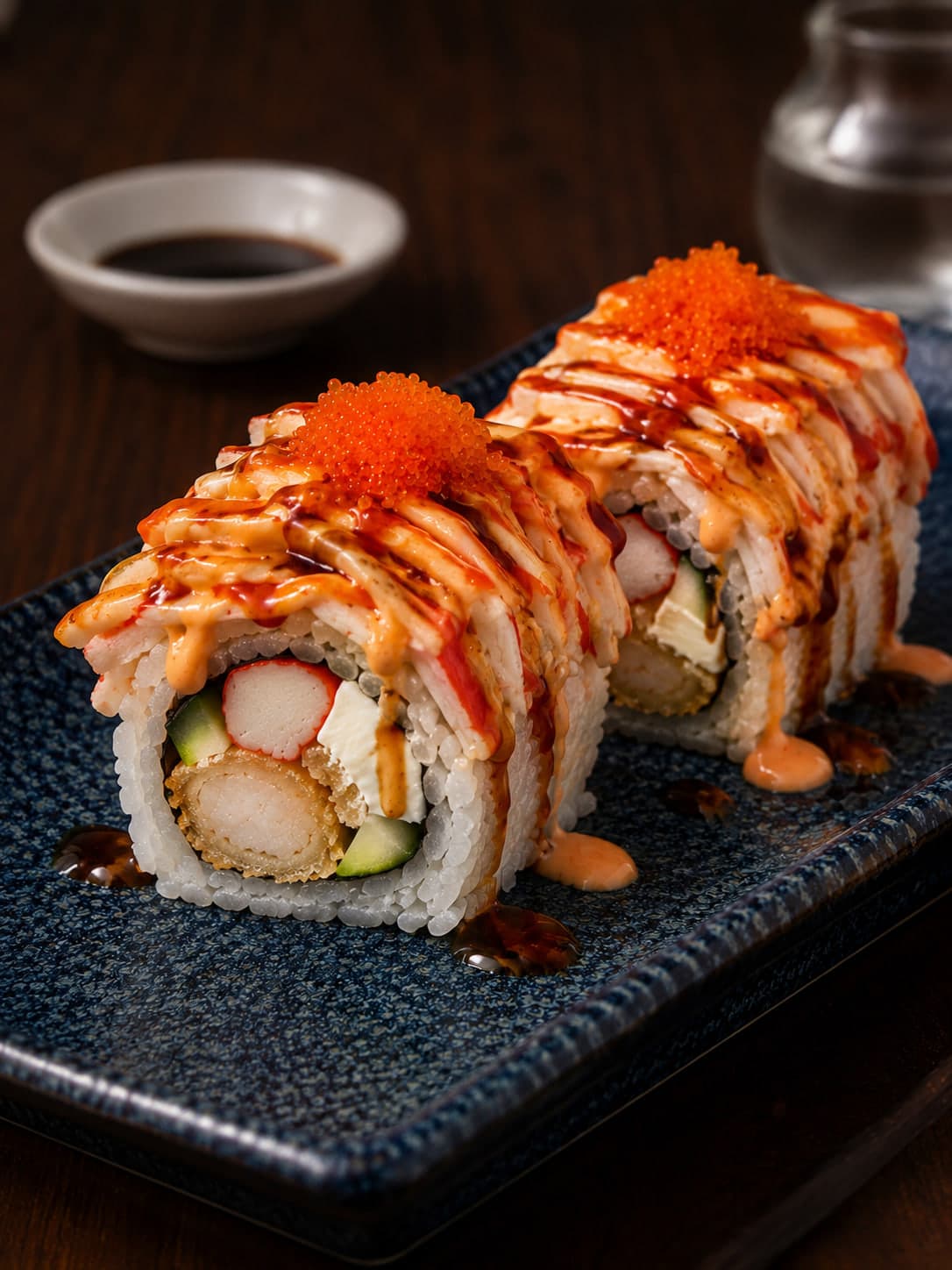 Volcano Roll from Miyora Sushi pre-order sushi menu in St Neots