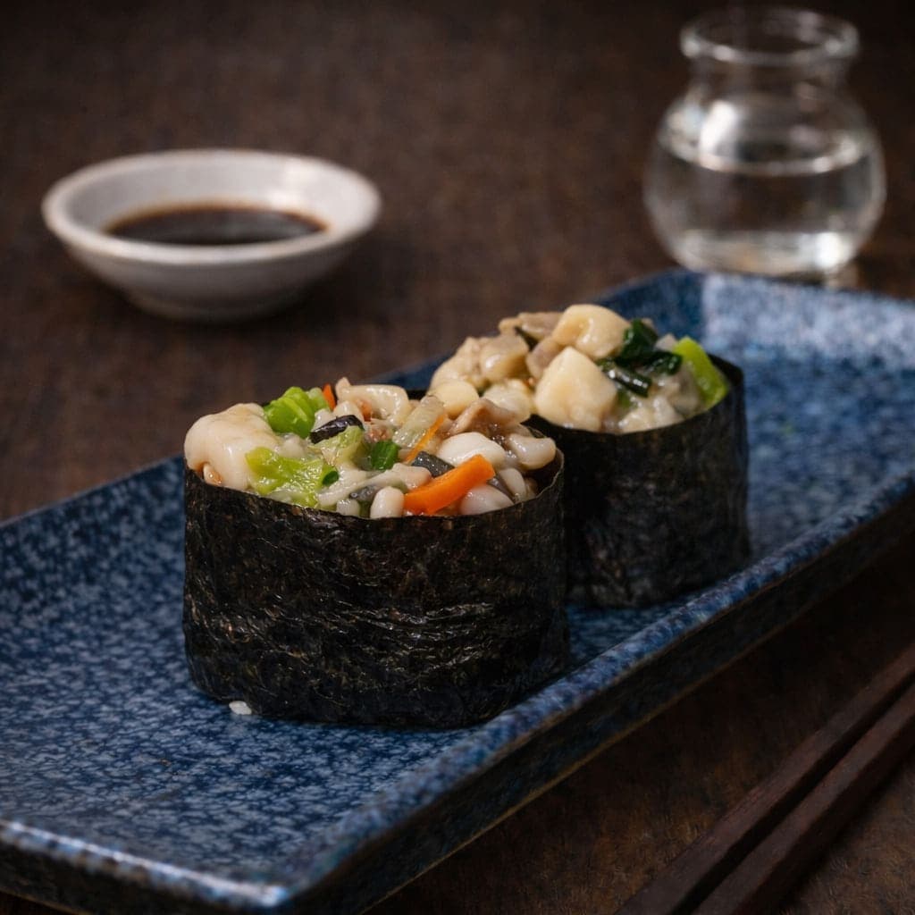 Wasabi Octopus Gunkan from Miyora Sushi pre-order sushi menu in St Neots