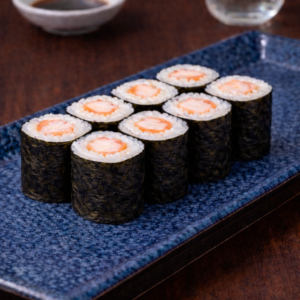 Home cooked prawn hosomaki